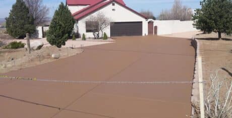 New concrete driveway installation Albuquerque Rio Rancho
